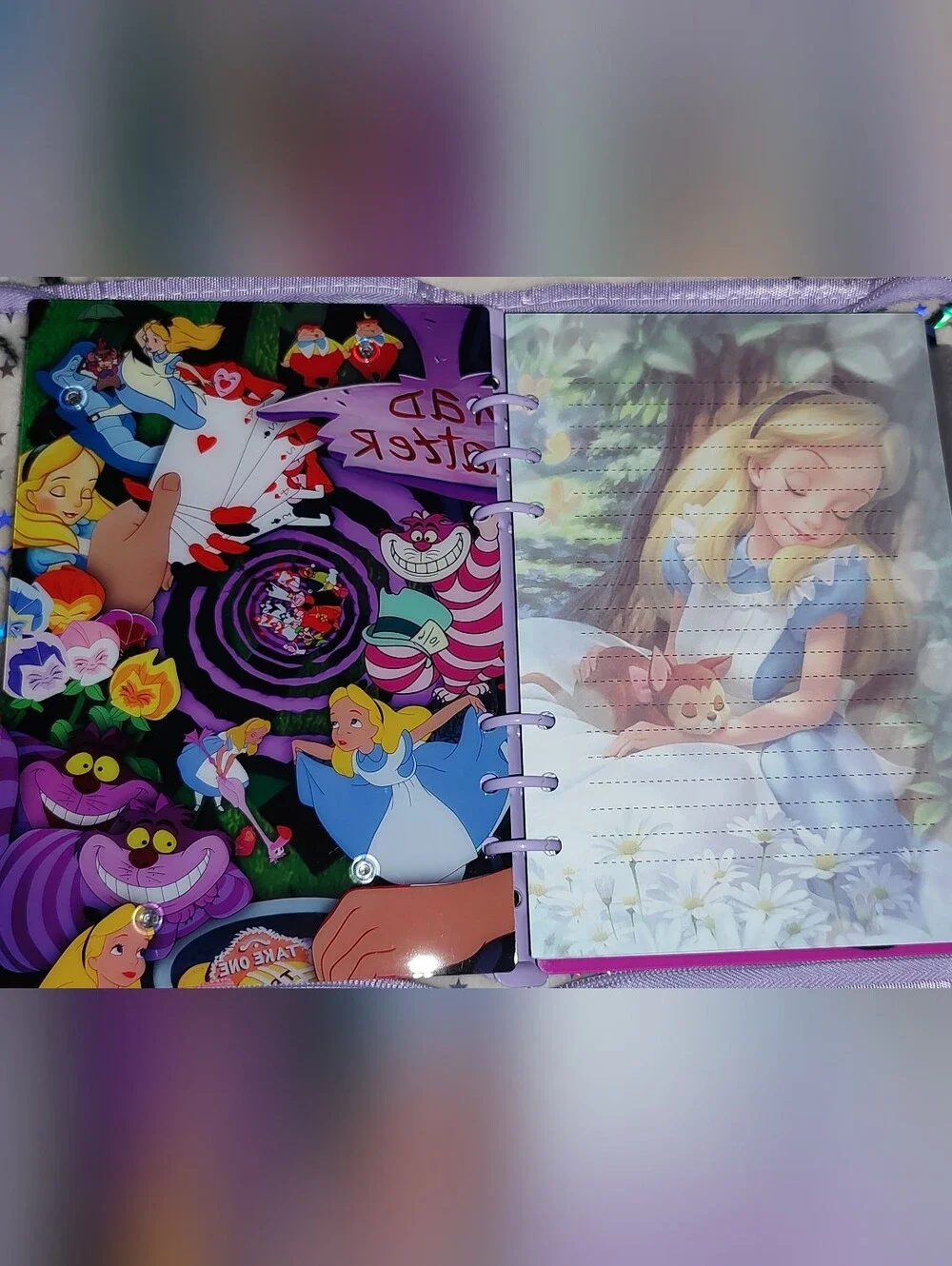 New! A5 Alice In Wonderland Acrylic Shaker Notebook